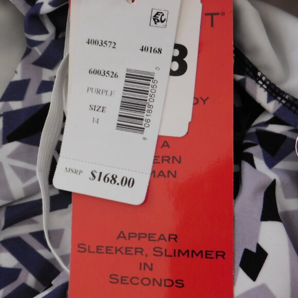 NEW Magicsuit womens Estilo one piece swimsuit Purple Tummy Control Rouching 14 - Picture 5 of 9